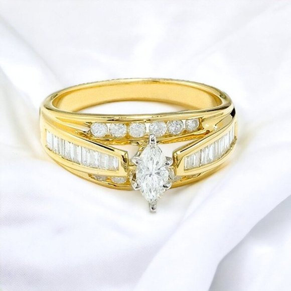 Kay Jewelers Gold and Silver Diamond Ring - Picture 4 of 5